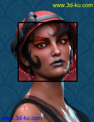 3D打印模型Roaring Twenties Makeup Builder for Genesis 8 Females的图片