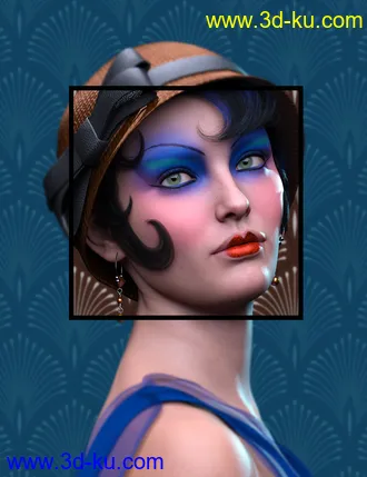 Roaring Twenties Makeup Builder for Genesis 8 Females模型的图片14