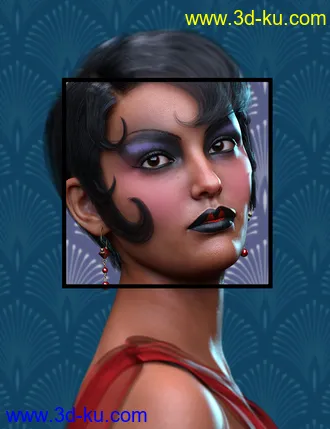3D打印模型Roaring Twenties Makeup Builder for Genesis 8 Females的图片