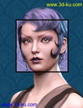 Roaring Twenties Makeup Builder for Genesis 8 Females模型的图片21