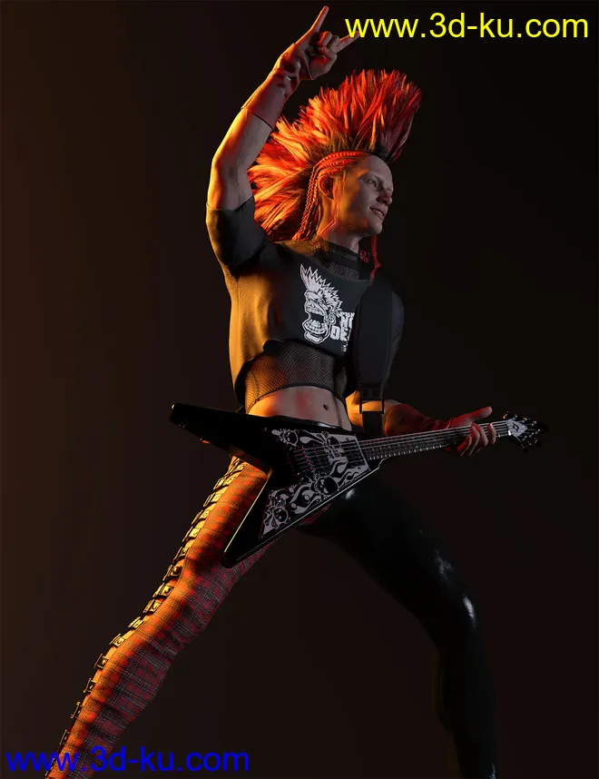 Rocker Dude for Genesis 8 Males模型的图片1