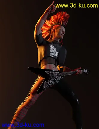 3D打印模型Rocker Dude for Genesis 8 Males的图片