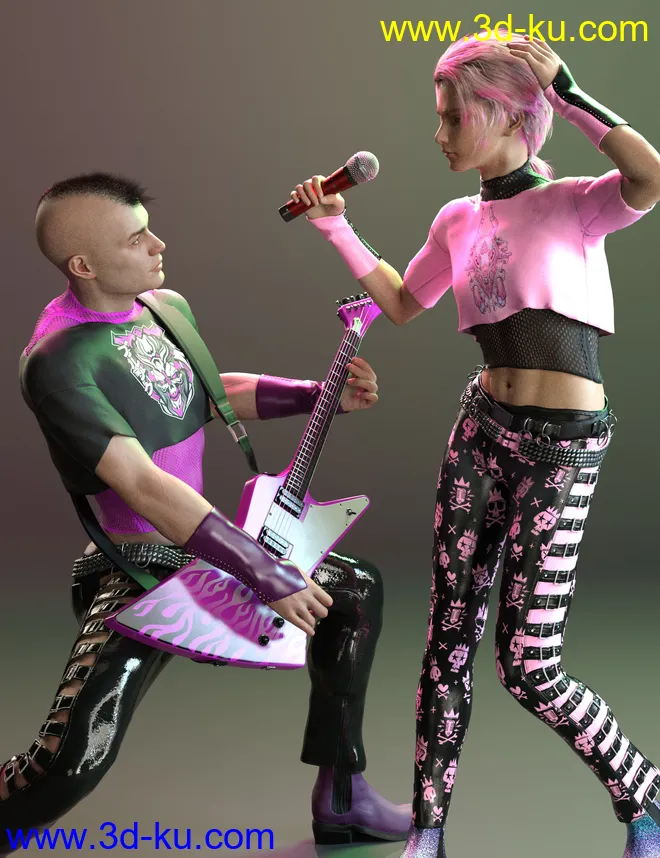 Rocker Dude for Genesis 8 Males模型的图片2