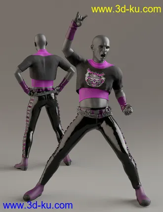 3D打印模型Rocker Dude for Genesis 8 Males的图片