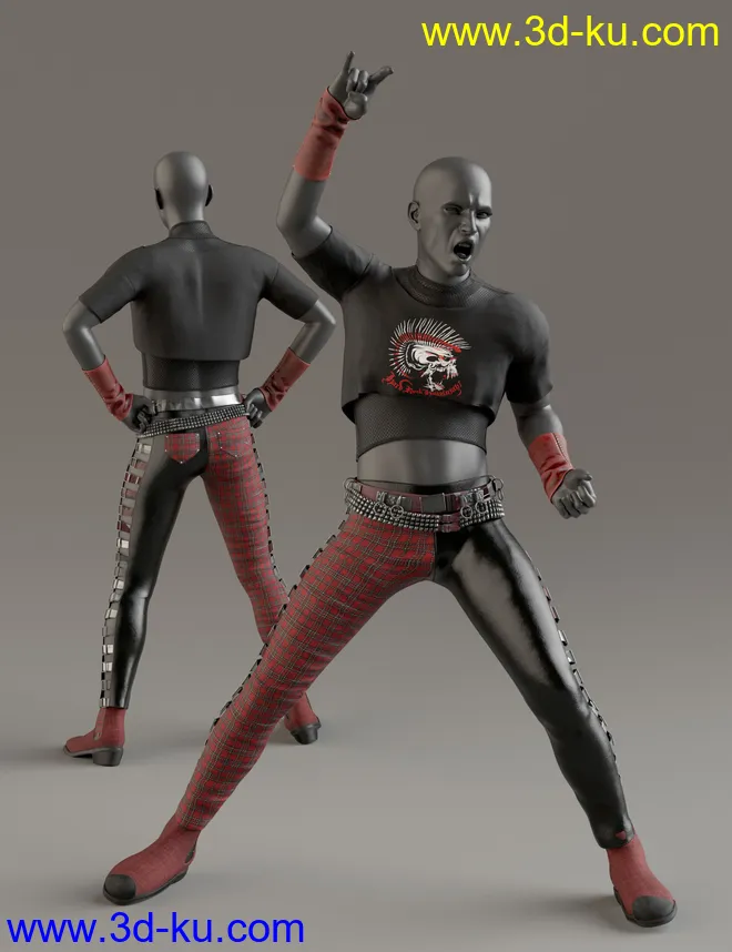 Rocker Dude for Genesis 8 Males模型的图片5