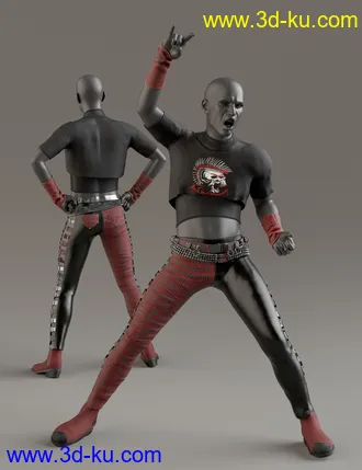 3D打印模型Rocker Dude for Genesis 8 Males的图片