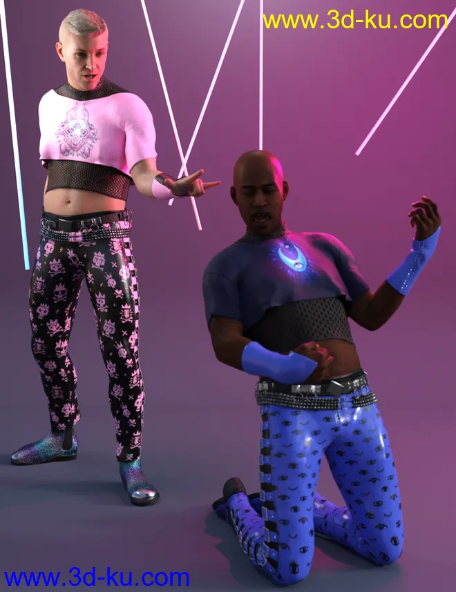 Rocker Dude Pastel Goth Textures模型的图片1