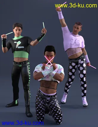 3D打印模型Rocker Dude Pastel Goth Textures的图片