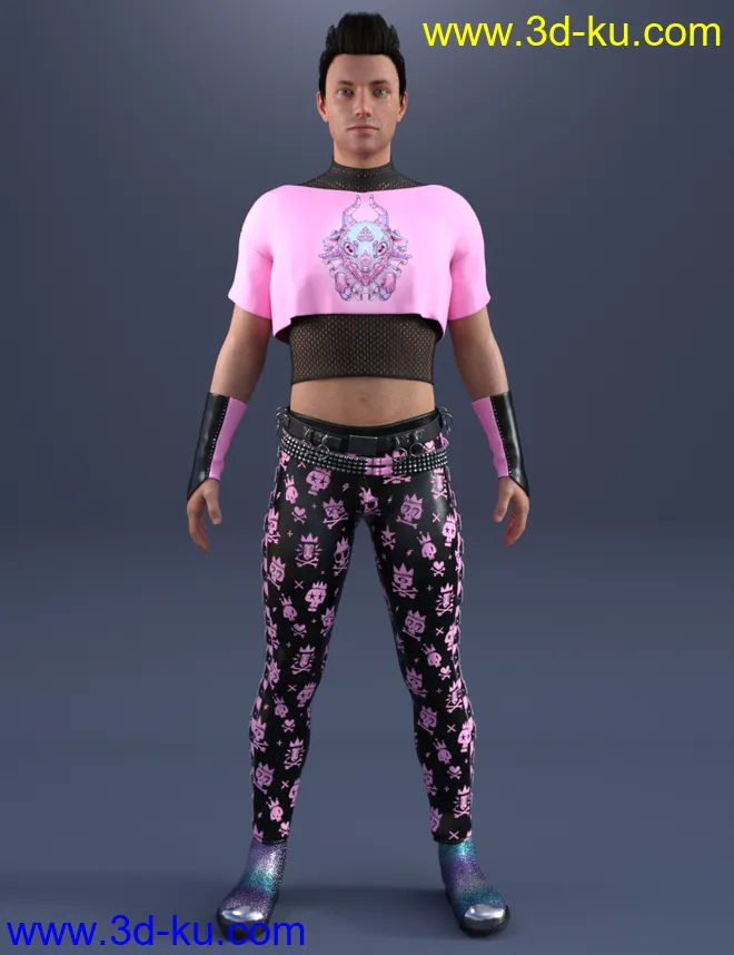Rocker Dude Pastel Goth Textures模型的图片4