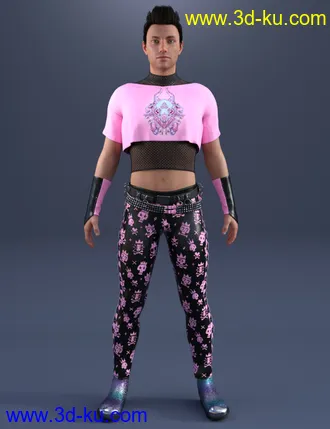 3D打印模型Rocker Dude Pastel Goth Textures的图片