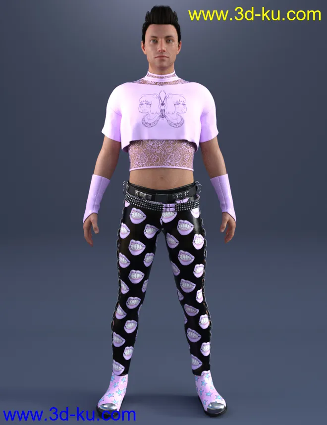 Rocker Dude Pastel Goth Textures模型的图片6