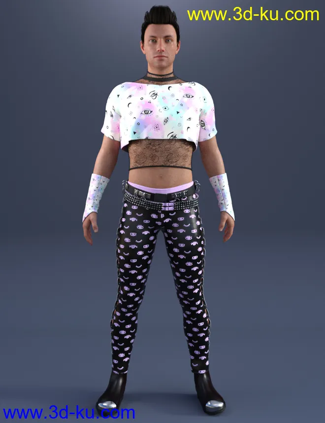 Rocker Dude Pastel Goth Textures模型的图片7