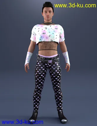 3D打印模型Rocker Dude Pastel Goth Textures的图片