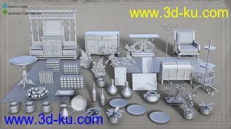 3D打印模型ROG Fantasy Home - Entrance Furniture Set的图片