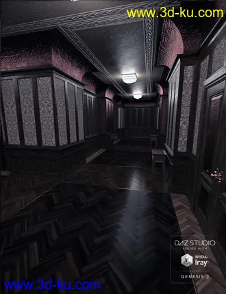 3D打印模型Rosé Decadent Hotel Hallway的图片