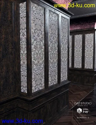 3D打印模型Rosé Decadent Hotel Hallway的图片