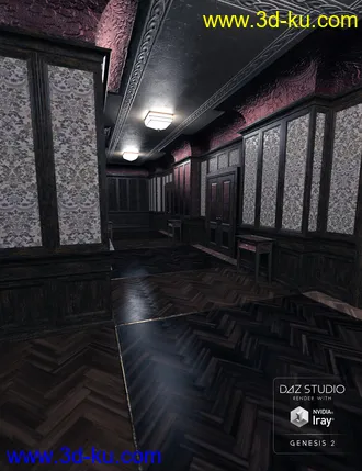 3D打印模型Rosé Decadent Hotel Hallway的图片