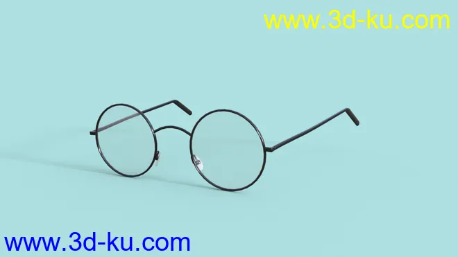 Round Eyeglasses for Genesis 8 Female模型的图片1
