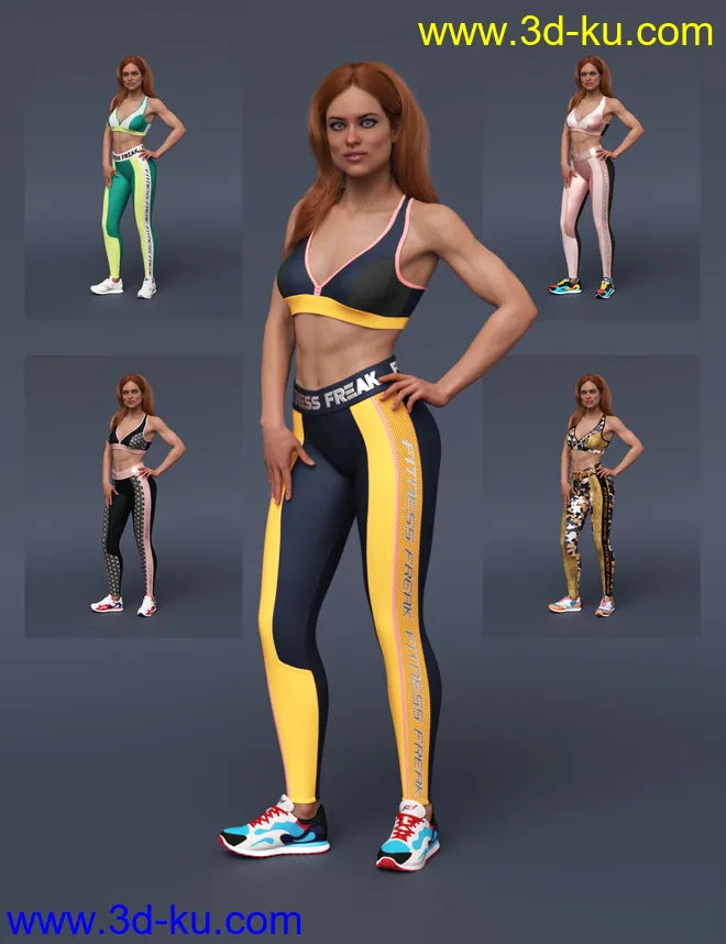 S3D Fitness Freak Textures for Fitness Clothes模型的图片1