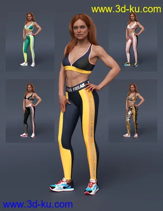 3D打印模型S3D Fitness Freak Textures for Fitness Clothes的图片