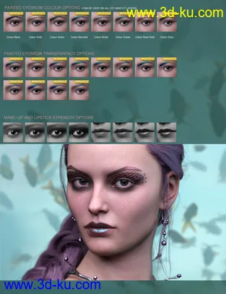 3D打印模型Sailors Ruin Mermaid-Inspired Geoshell Makeup for Genesis 3 and 8 Female的图片