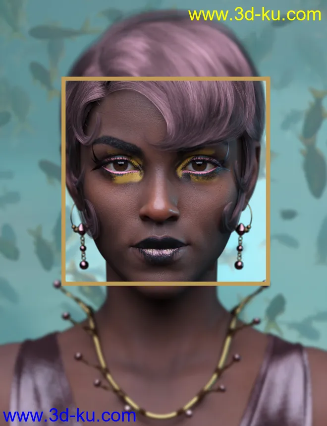Sailors Ruin Mermaid-Inspired Geoshell Makeup for Genesis 3 and 8 Female模型的图片14