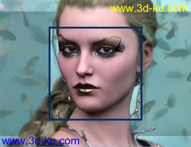 Sailors Ruin Mermaid-Inspired Geoshell Makeup for Genesis 3 and 8 Female模型的图片16