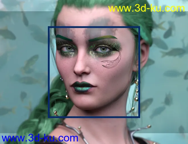 Sailors Ruin Mermaid-Inspired Geoshell Makeup for Genesis 3 and 8 Female模型的图片18