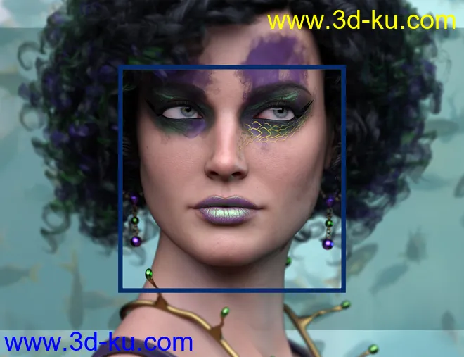 Sailors Ruin Mermaid-Inspired Geoshell Makeup for Genesis 3 and 8 Female模型的图片19