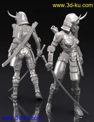 3D打印模型Samurai Cyberpunk Armor for Genesis 8.1 Female and Noska 8.1的图片