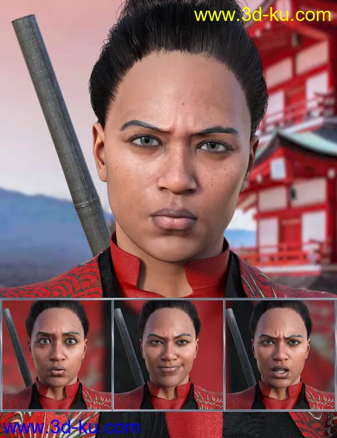 Samurai Power Expressions for Genesis 8.1 and Noska 8.1模型的图片1