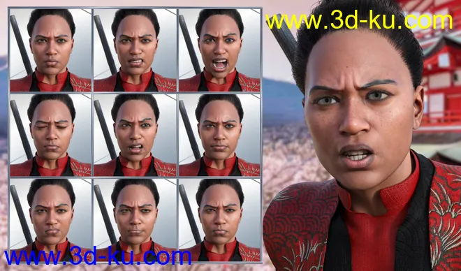 Samurai Power Expressions for Genesis 8.1 and Noska 8.1模型的图片2