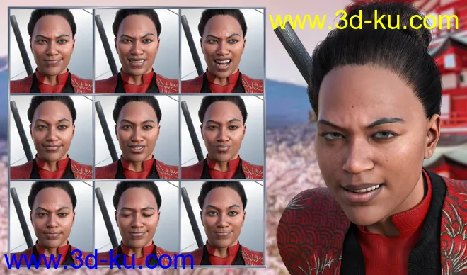 Samurai Power Expressions for Genesis 8.1 and Noska 8.1模型的图片3