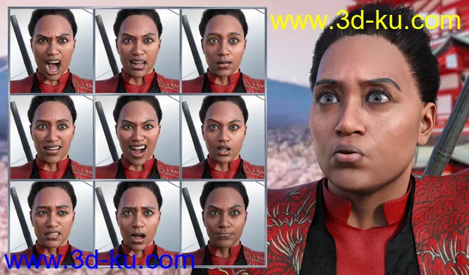 Samurai Power Expressions for Genesis 8.1 and Noska 8.1模型的图片4