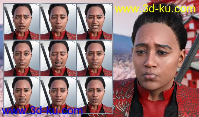 Samurai Power Expressions for Genesis 8.1 and Noska 8.1模型的图片5