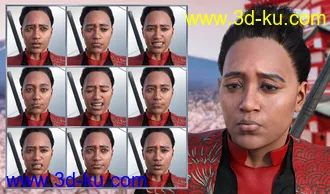 3D打印模型Samurai Power Expressions for Genesis 8.1 and Noska 8.1的图片