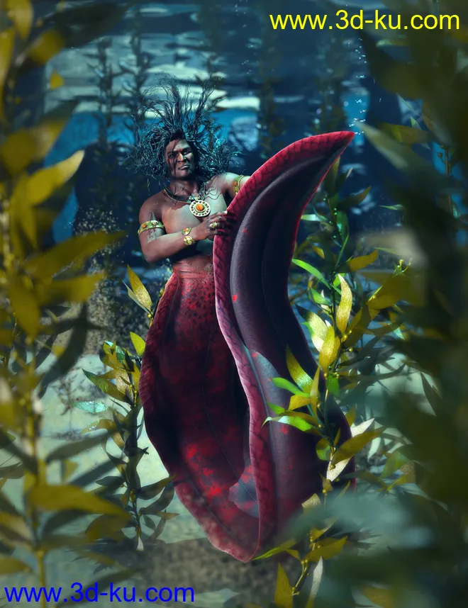 SBibb Cursed Merman Poses and Expressions for Zale 8.1模型的图片2