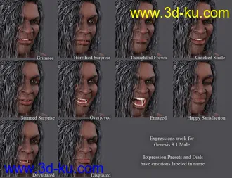 3D打印模型SBibb Cursed Merman Poses and Expressions for Zale 8.1的图片