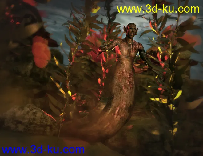 SBibb Cursed Merman Poses and Expressions for Zale 8.1模型的图片15