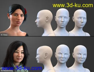 3D打印模型SBibb Diverse World Vol 2 for 200 Plus for Genesis 8 Female的图片