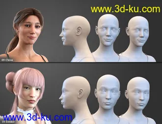 3D打印模型SBibb Diverse World Vol 2 for 200 Plus for Genesis 8 Female的图片