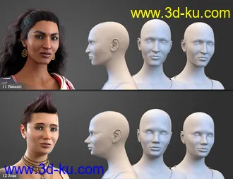 3D打印模型SBibb Diverse World Vol 2 for 200 Plus for Genesis 8 Female的图片