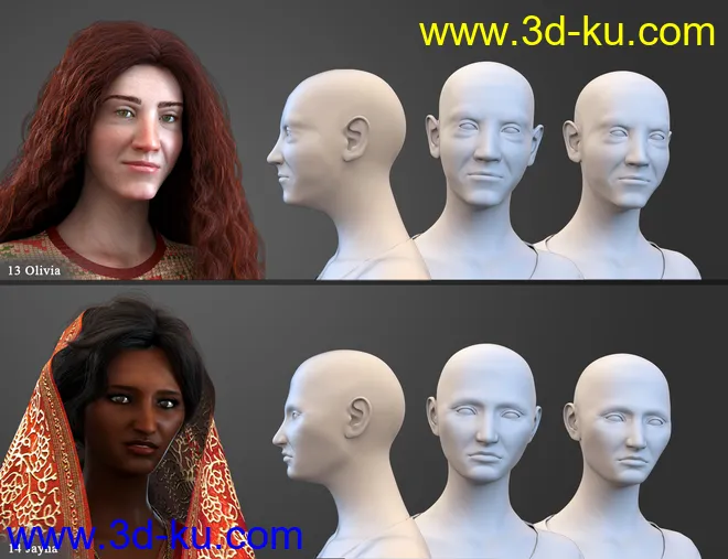 SBibb Diverse World Vol 2 for 200 Plus for Genesis 8 Female模型的图片9