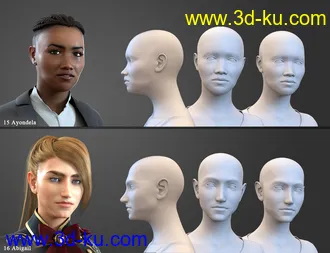 3D打印模型SBibb Diverse World Vol 2 for 200 Plus for Genesis 8 Female的图片