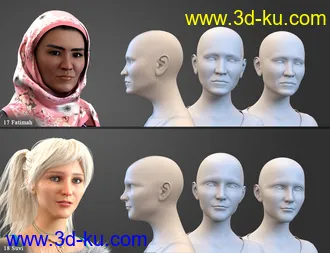 3D打印模型SBibb Diverse World Vol 2 for 200 Plus for Genesis 8 Female的图片