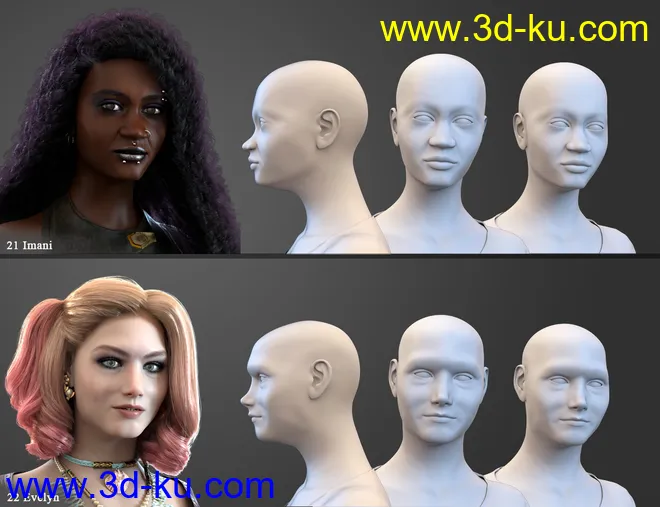 SBibb Diverse World Vol 2 for 200 Plus for Genesis 8 Female模型的图片13