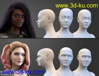3D打印模型SBibb Diverse World Vol 2 for 200 Plus for Genesis 8 Female的图片