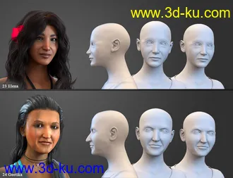 3D打印模型SBibb Diverse World Vol 2 for 200 Plus for Genesis 8 Female的图片