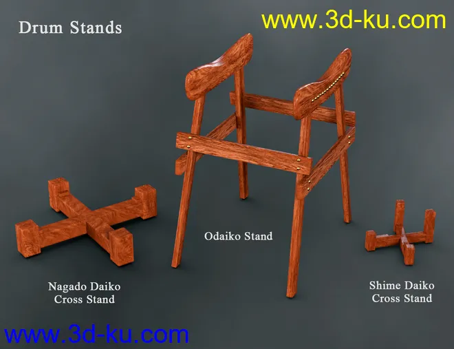 SBibb Taiko Props and Poses for Genesis 8 and 8.1模型的图片5