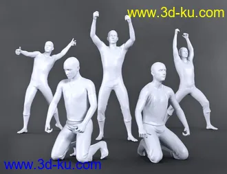 3D打印模型SBibb Taiko Props and Poses for Genesis 8 and 8.1的图片